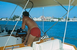 On board our floating studio  Mangrove Momma IV Summer 1985 